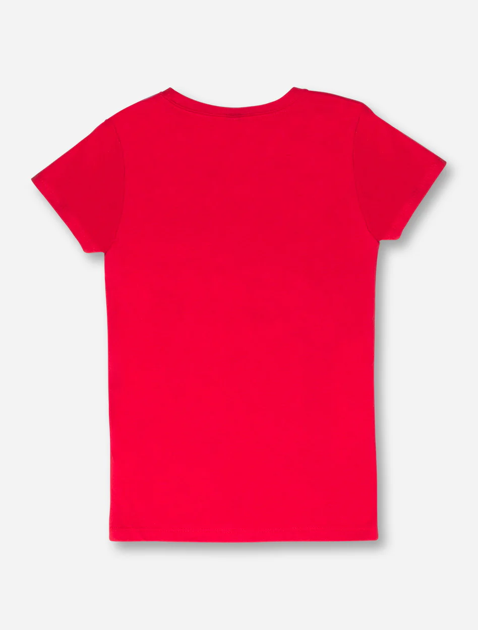 Summit Texas Tech Glitz Rhinestone Double T YOUTH T-Shirt - Image 4
